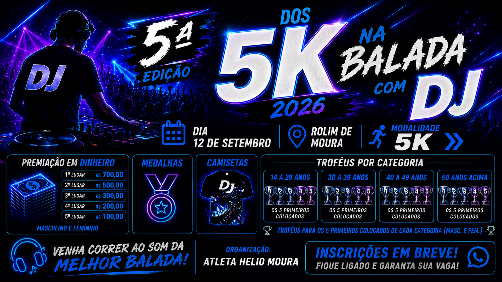 5K na Balada com DJ – Rolim de Moura 2026